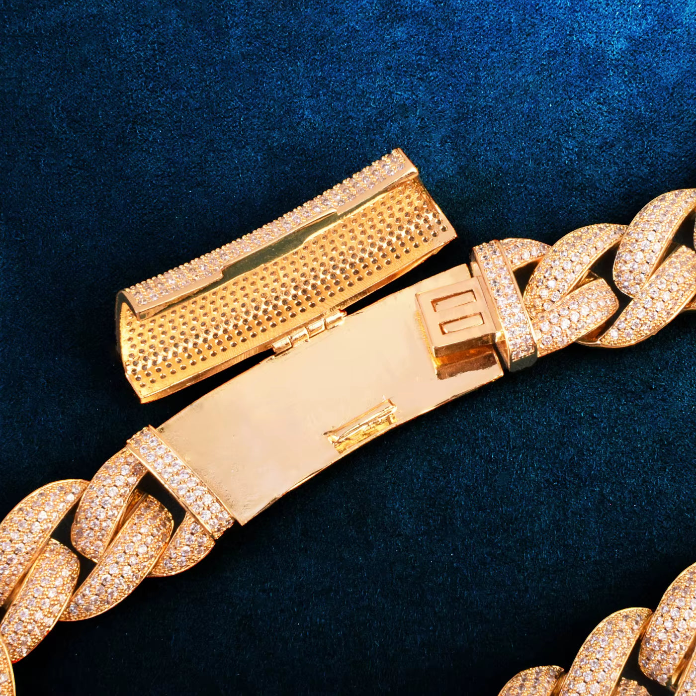 20Mm Miami Cuban Chain Men'S Hip Hop Necklace Choker Heavy Long Bail Cubic Zirconia Fashion Rock Rapper Jewelry