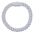 2024 Women Mens Iced Out Big Heavy Chunky 19Mm Cuban Necklace Hip Hop Rapper Silver Color Fashion Cubic Zirconia CZ Cool Jewelry