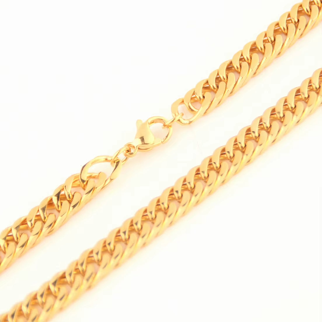 6/8/10/12/14MM Hotsale 316L Stainless Steel Gold Color Curb Cuban Chain Men'S Necklace or Bracelet Fashion Jewelry