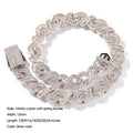 15 MM Iced Out Infinity Necklaces for Men AAA CZ Baguettecz Prong Setting Cuban Link Chain Choker Hip Hop Jewelry for Gift