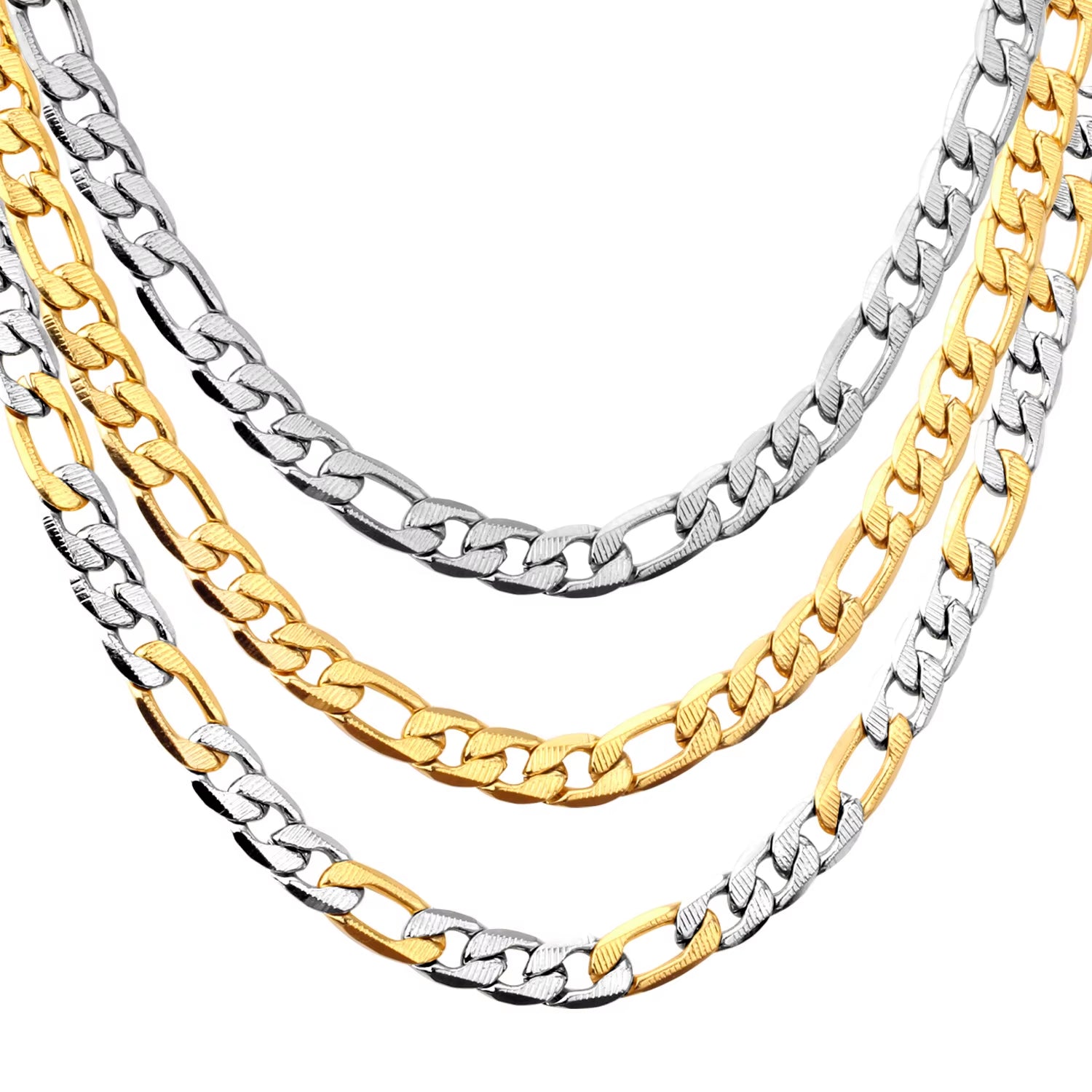 Gothic 18K Gold Plated Chains Necklace for Man Wholesale 6/8/10Mm Cuban Link Chain High Quality Stainless Steel